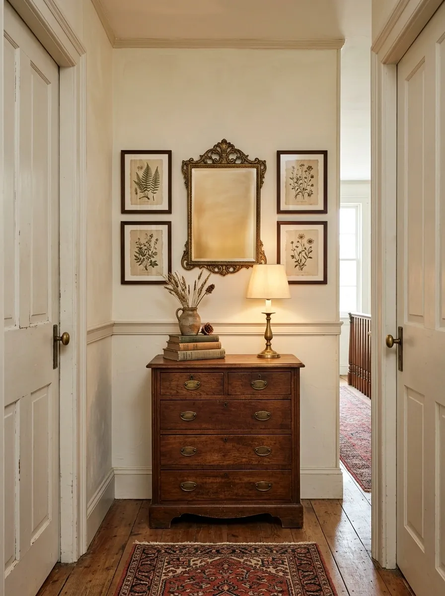 Vintage Chest With an Aged Brass Mirror