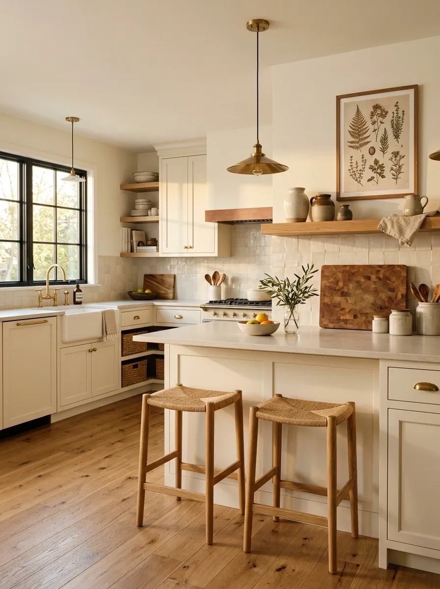Warm an Older Kitchen With Natural Wood Accents