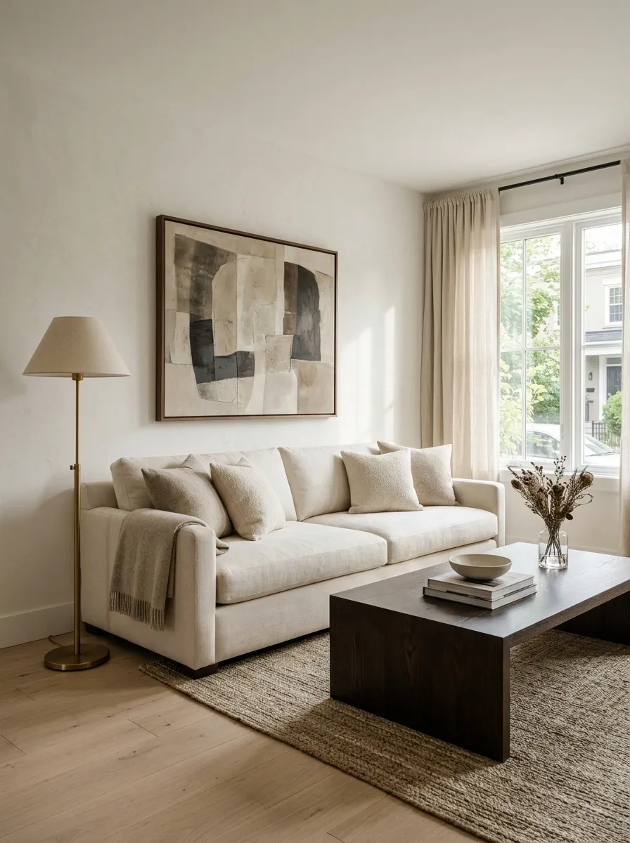 Warm Minimal Apartment With Almost No Decorative Clutter