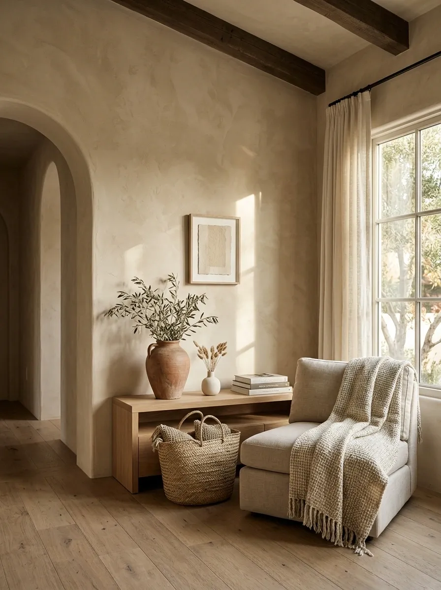Wash the Walls in Warm Plaster Tones