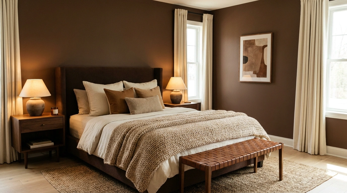 Chocolate Brown Bedroom Ideas That Feel Rich, Not One-Note