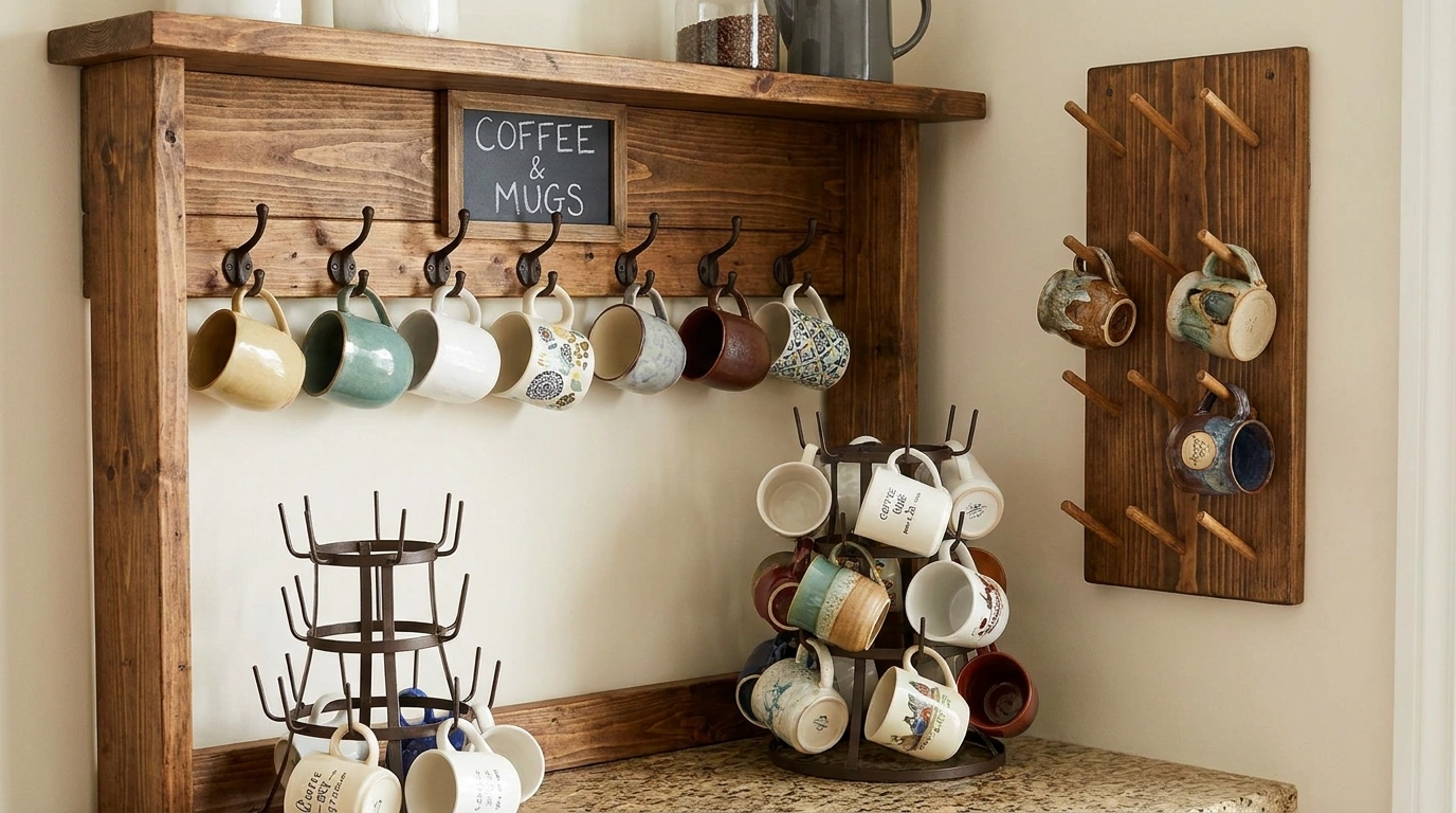 Coffee Rack and Mug Holder Ideas for a Coffee Station Worth Showing Off