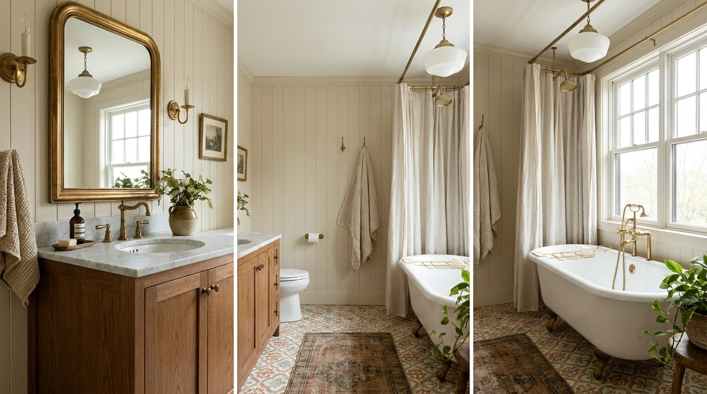 Modern Vintage Bathroom Ideas With Character and Everyday Comfort