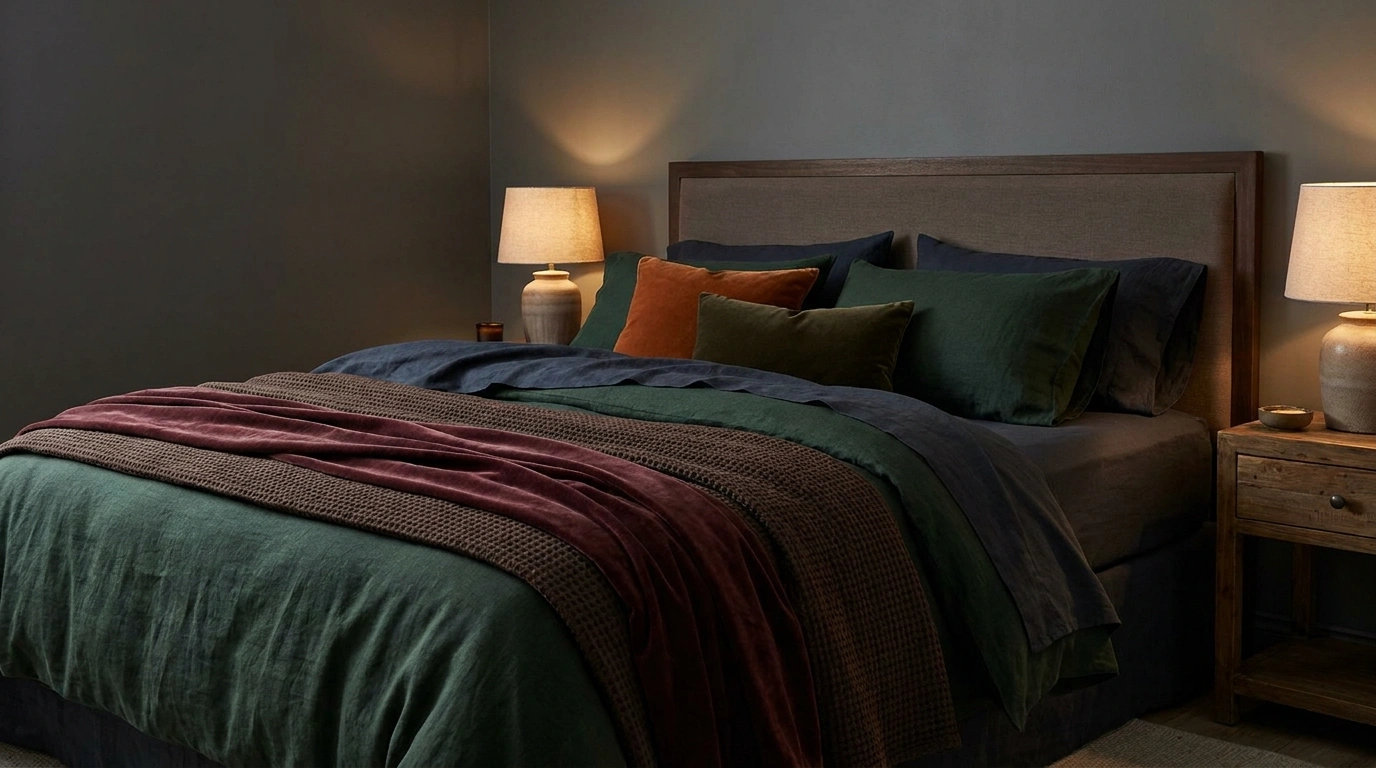 Moody Bedding Set Ideas That Make a Bedroom Feel Rich, Layered, and Intentional