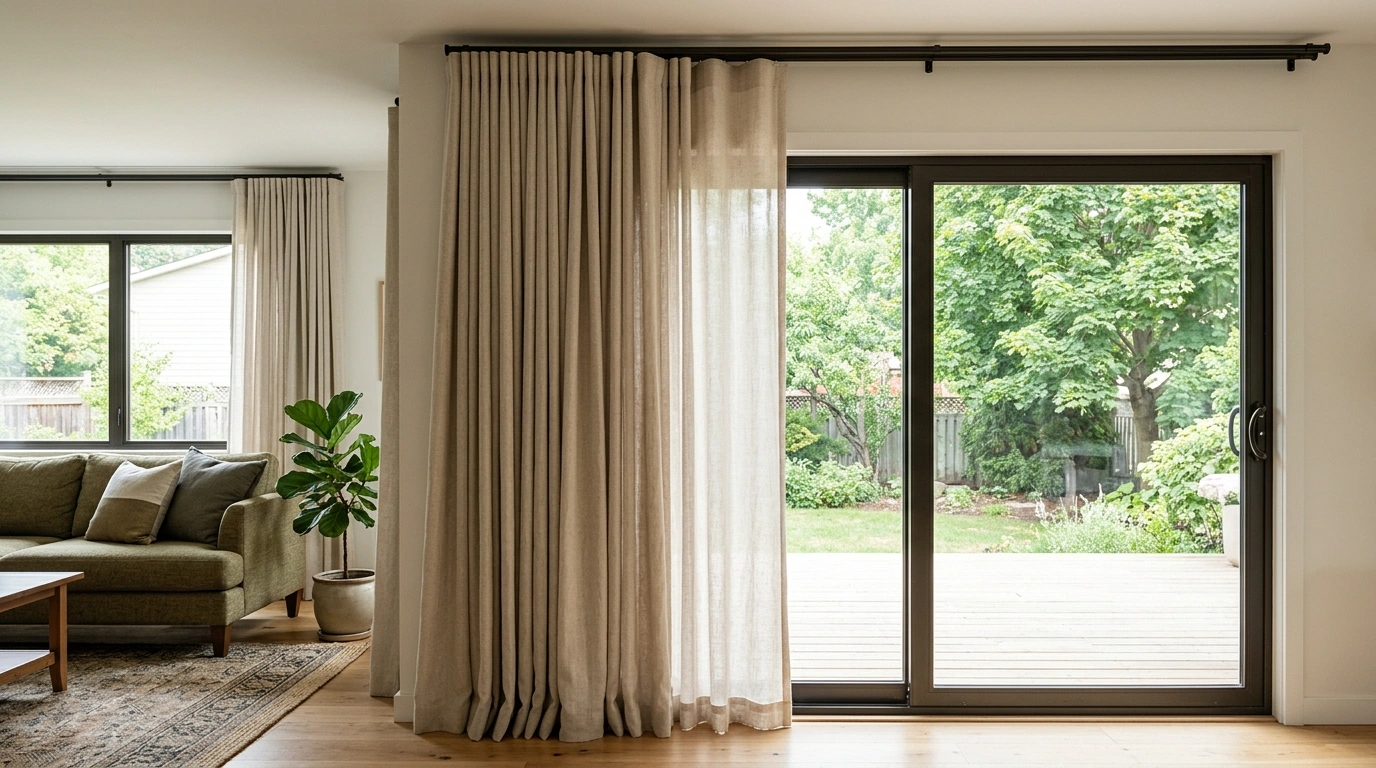 Sliding Door Window Treatment Ideas That Make the Whole Room Well Treated