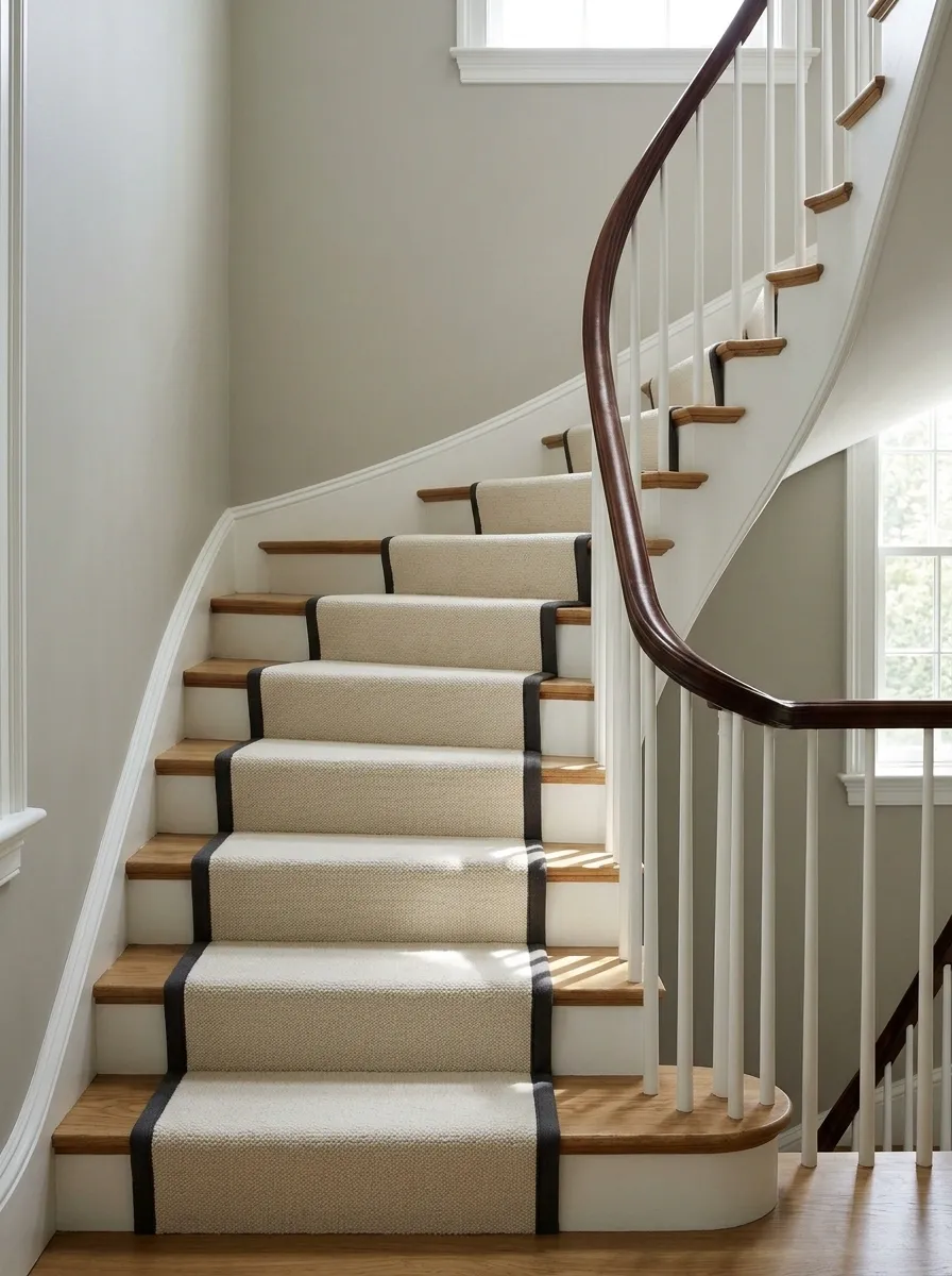 A Plain Runner for a Staircase With Winders
