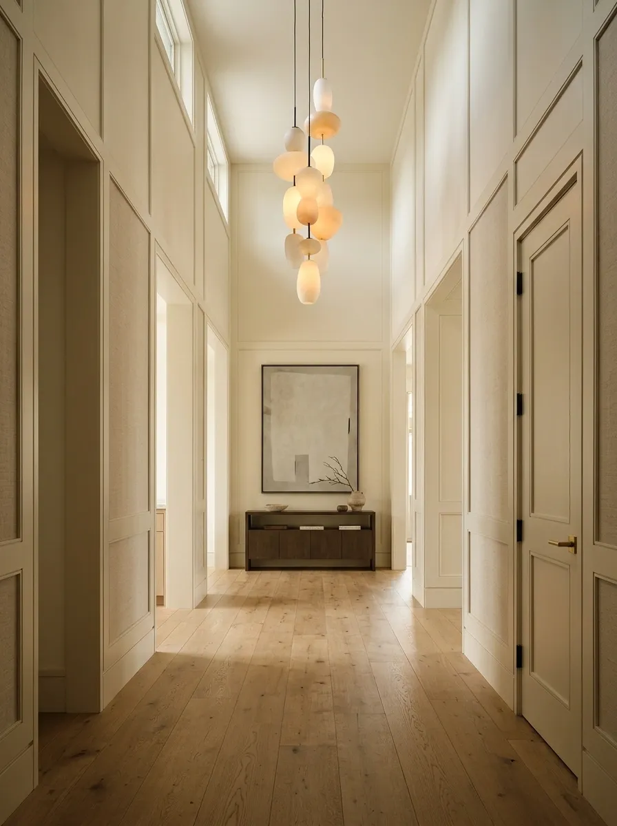 A Sculptural Pendant That Draws Attention to the End Wall