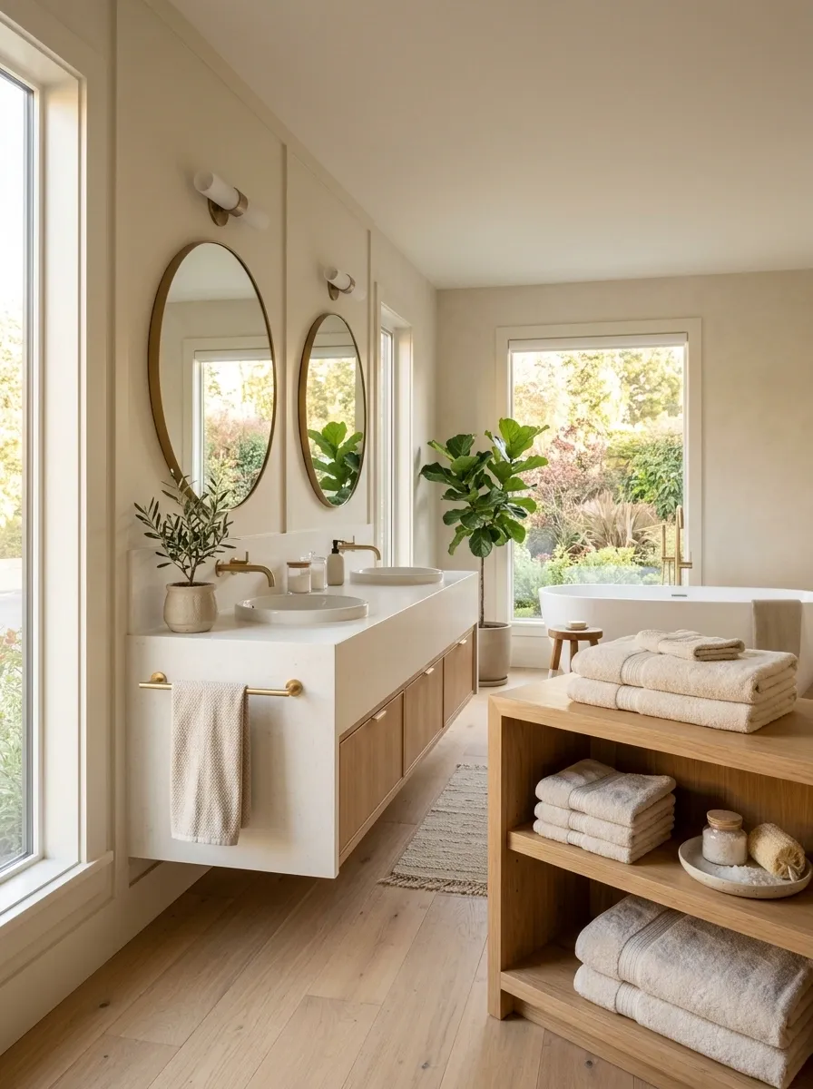 Accessible Bathroom With Easy-Reach Towel Storage