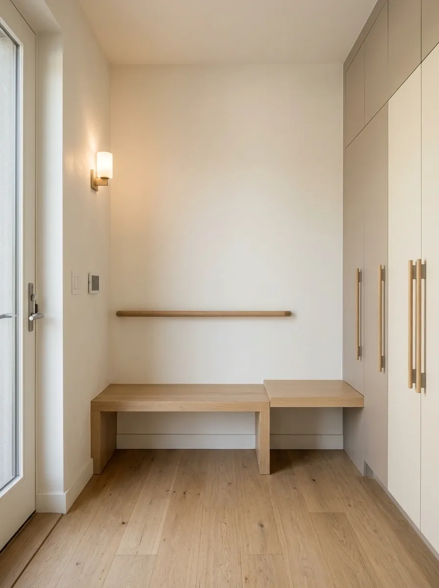 Accessible Entry Corner With an Open Approach and Reachable Storage