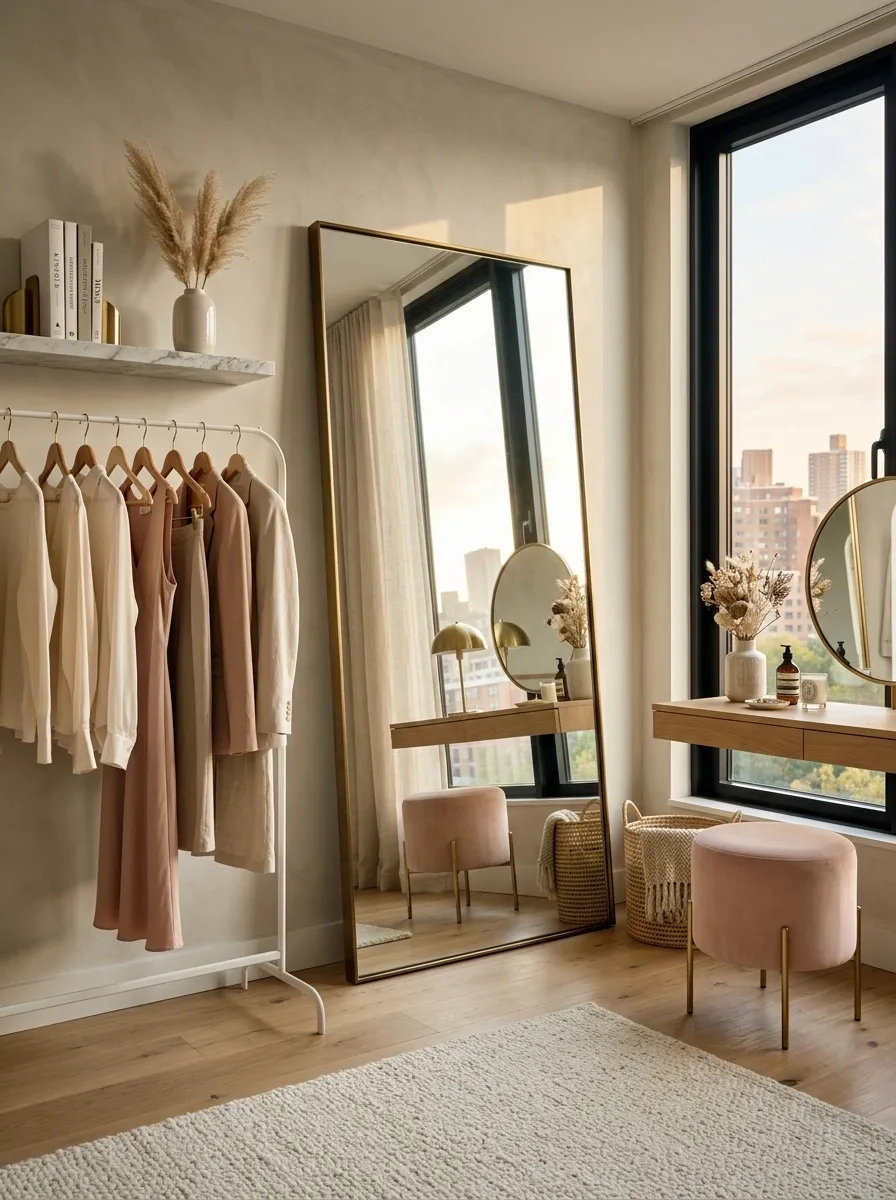 Add a Mirror Wall to Make the Retreat Feel Bigger