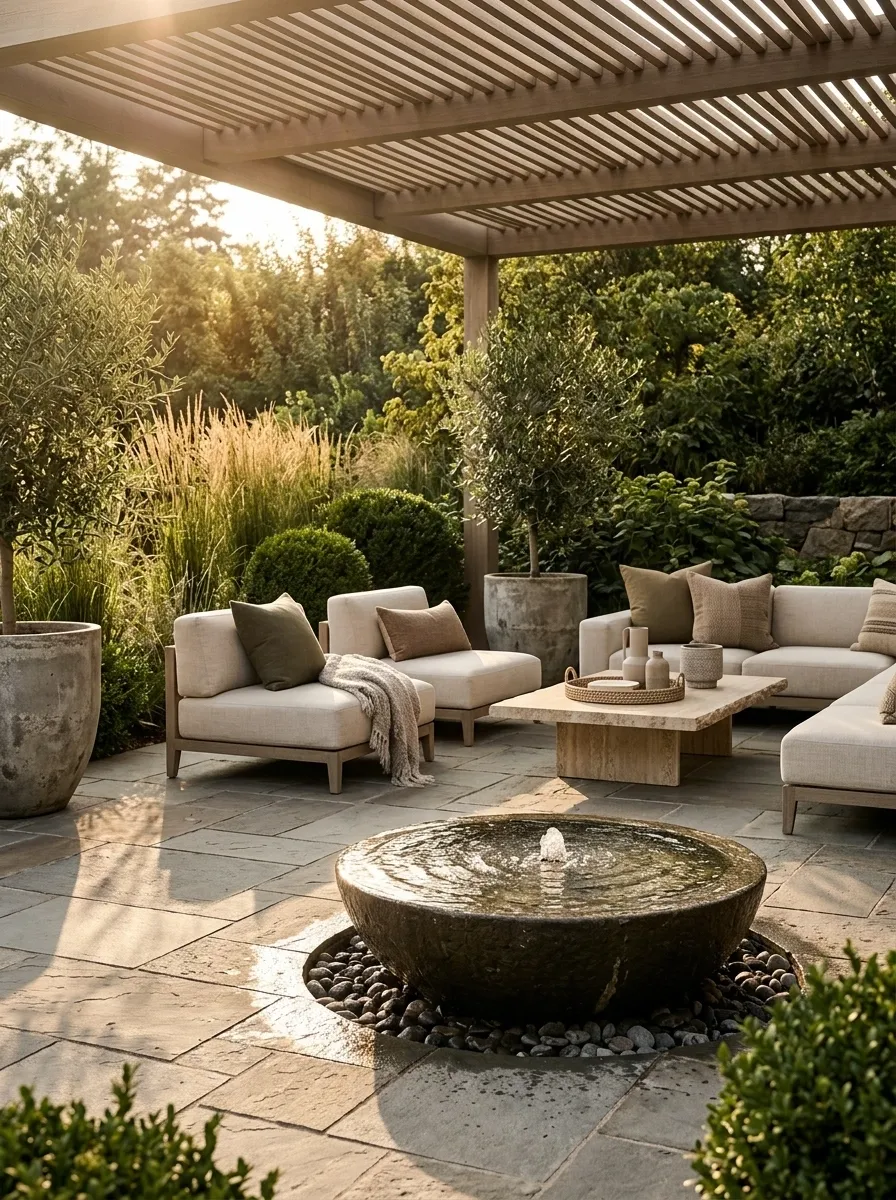 Add a Water Feature Near the Seating Area