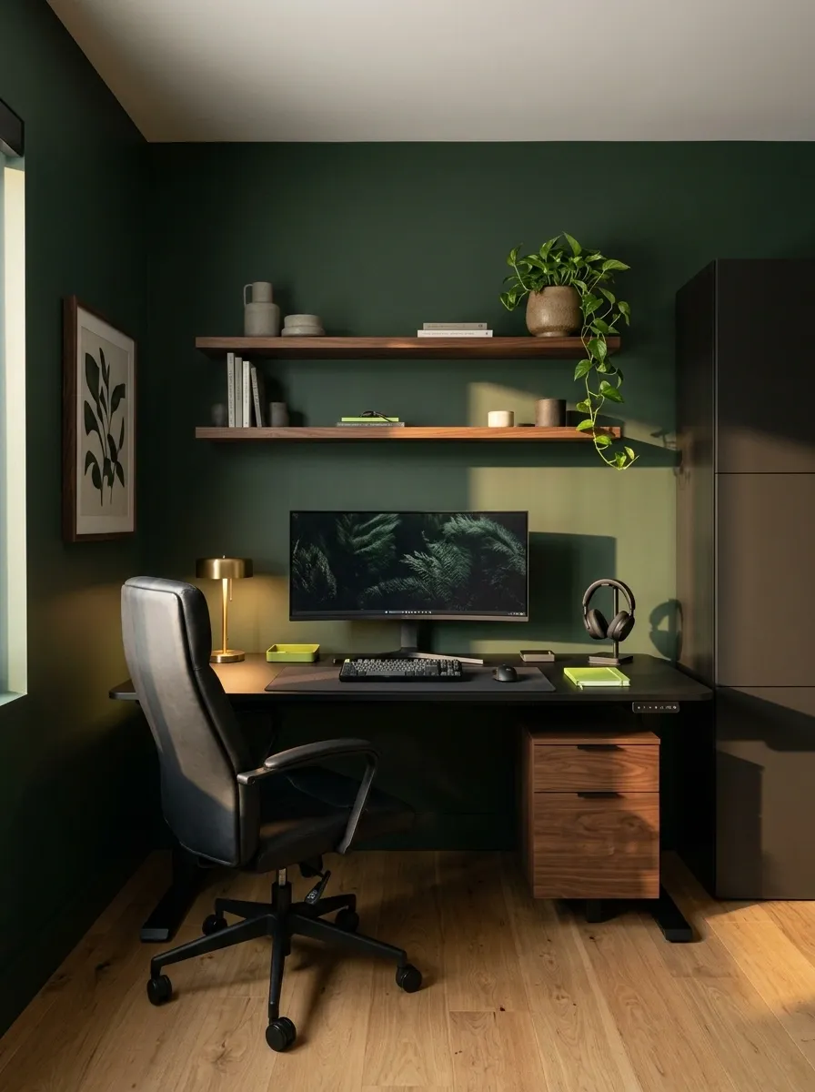 Black and Forest Green Gaming Den