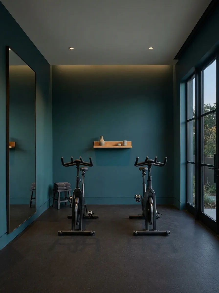 Blackened Teal Indoor Cycling Studio