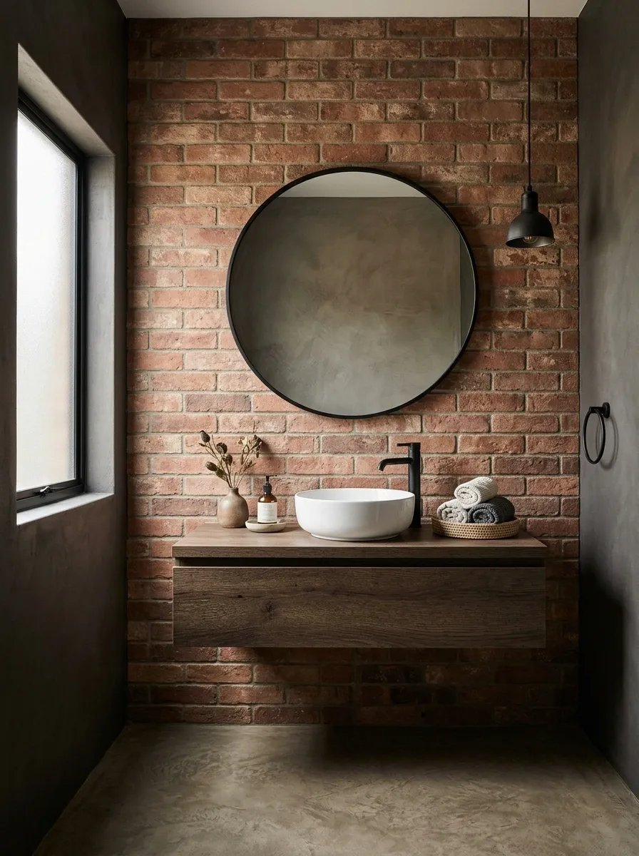 Brick-Effect Porcelain Wall With Loft-Inspired Finishes