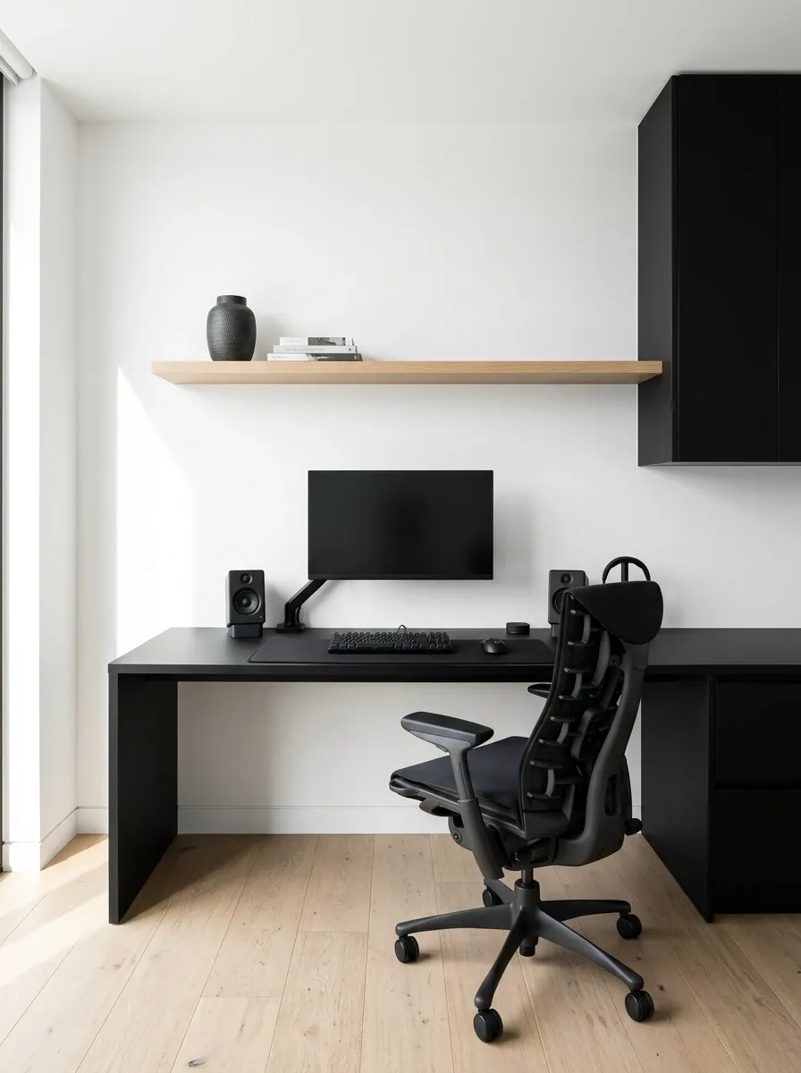 Bright Monochrome Gaming Room