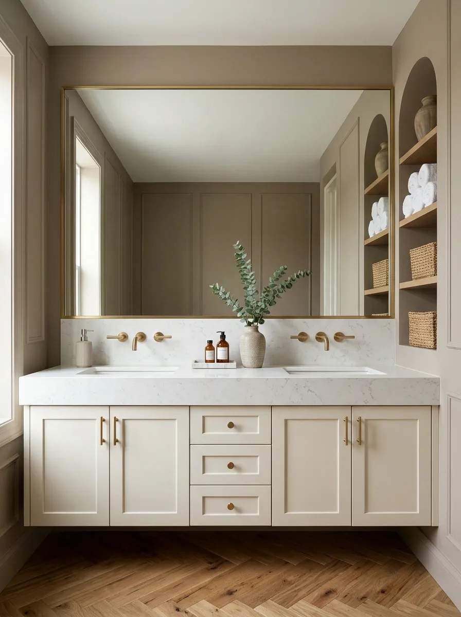 Choose a Mirror Frame That Complements the Brass