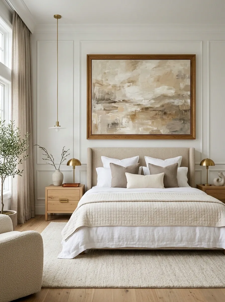 Choose Oversized Artwork Instead of Several Tiny Frames