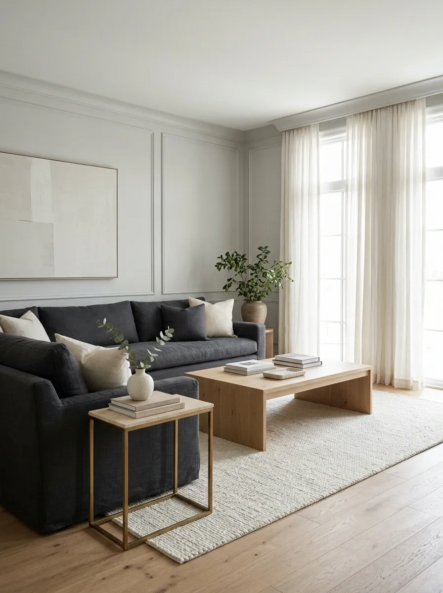 Choose Side Tables and Coffee Tables That Match the Scale of the Seating