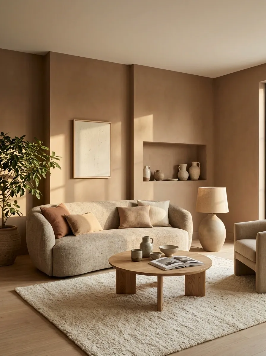 Clay + Mushroom Beige With Soft Curves