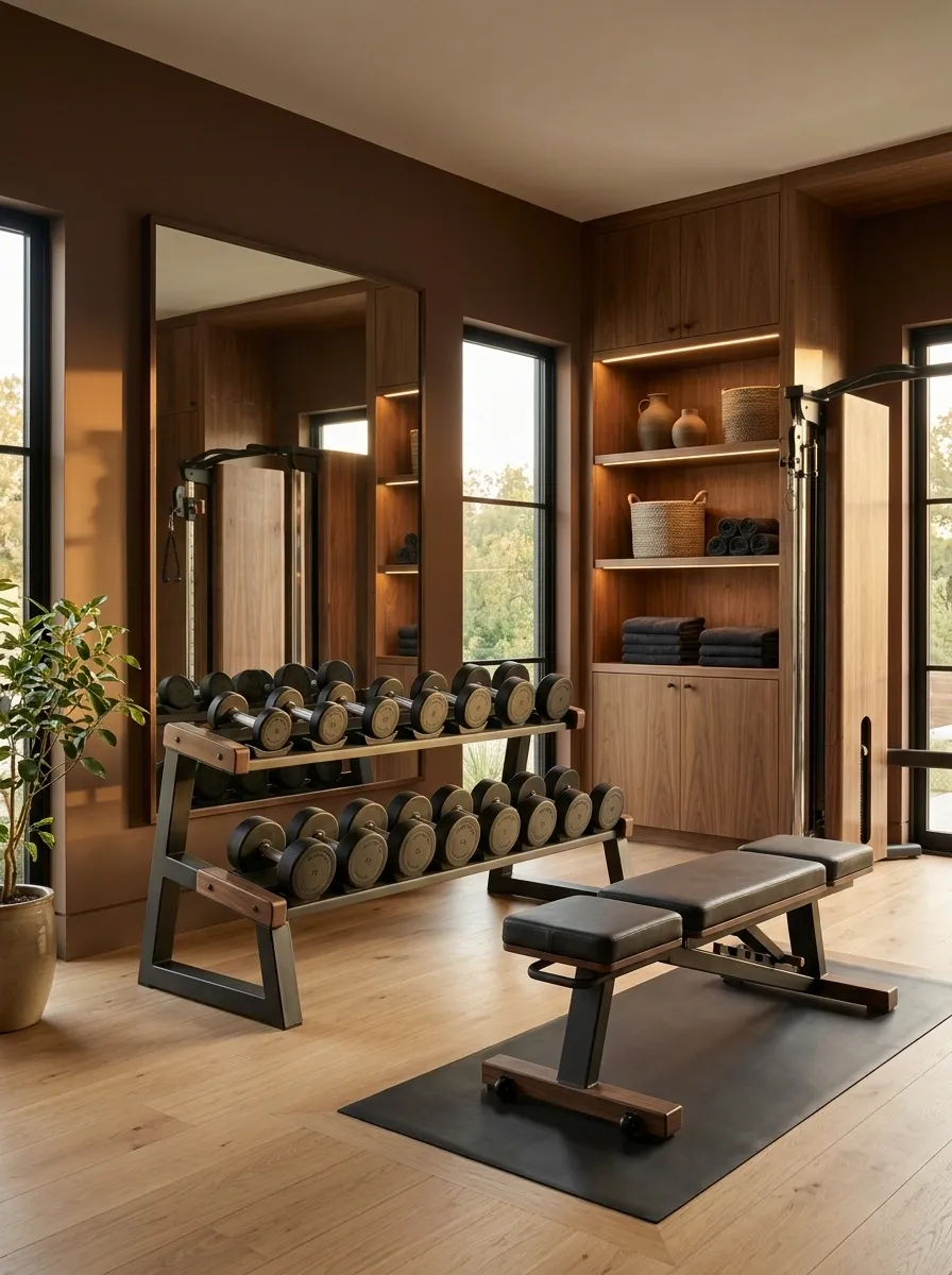 Cocoa Brown Premium Dumbbell Room