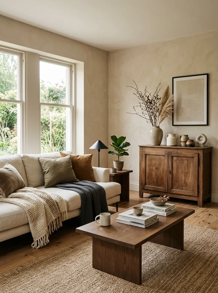 Collected Minimalist Home With Warm Neutrals, Vintage Pieces, and Modern Lines