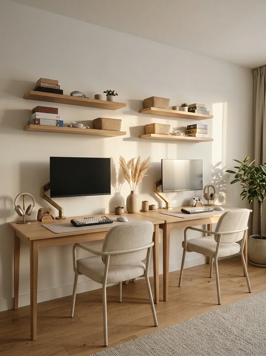 Compact Dual-Station Room for a Small Apartment