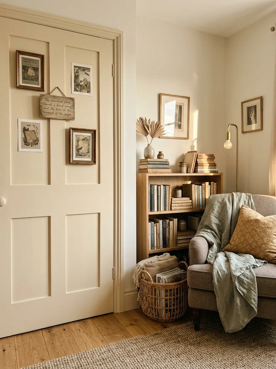 Cozy Reading-Nook Door With a Small Literary Theme