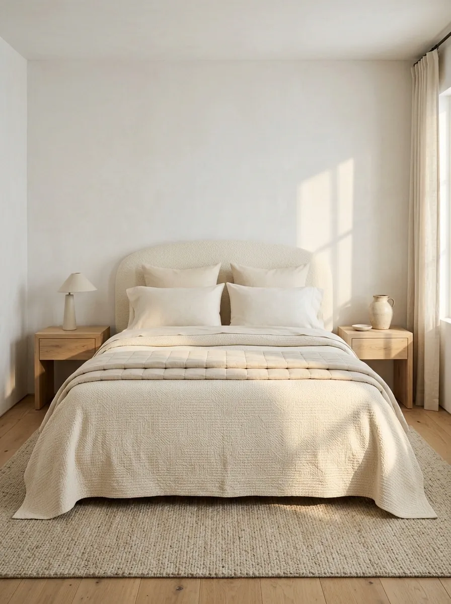 Cream Matelassé Bedding With Quiet Quilted Texture