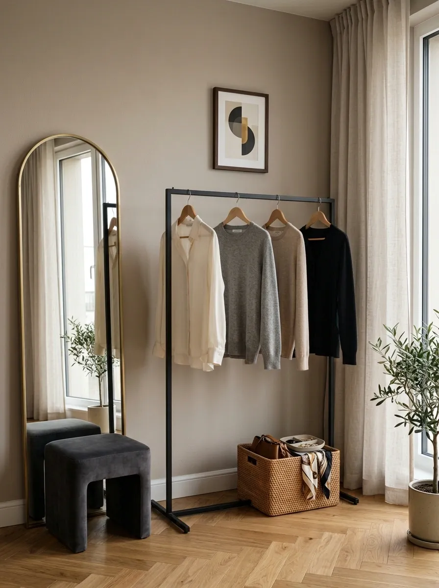 Create a Personal Dressing Zone With a Clothing Rack