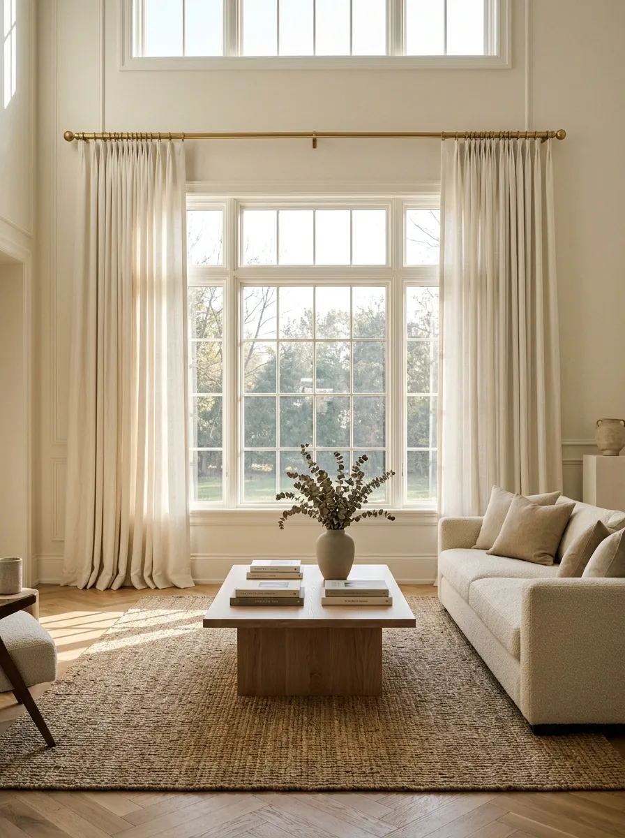 Curtains Hung Too Low and Too Narrow for the Windows