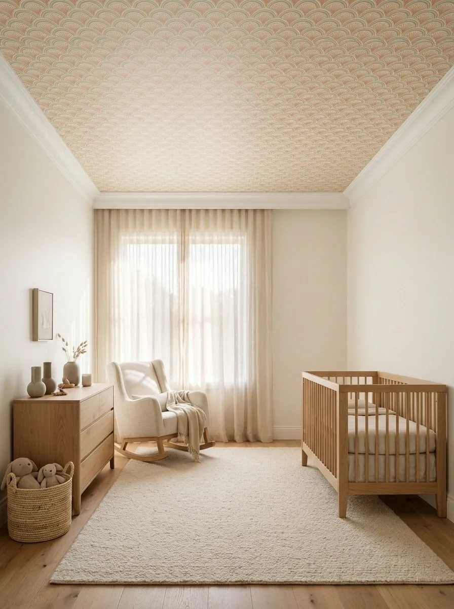 Delicate Scallop Ceiling in a Playful Nursery