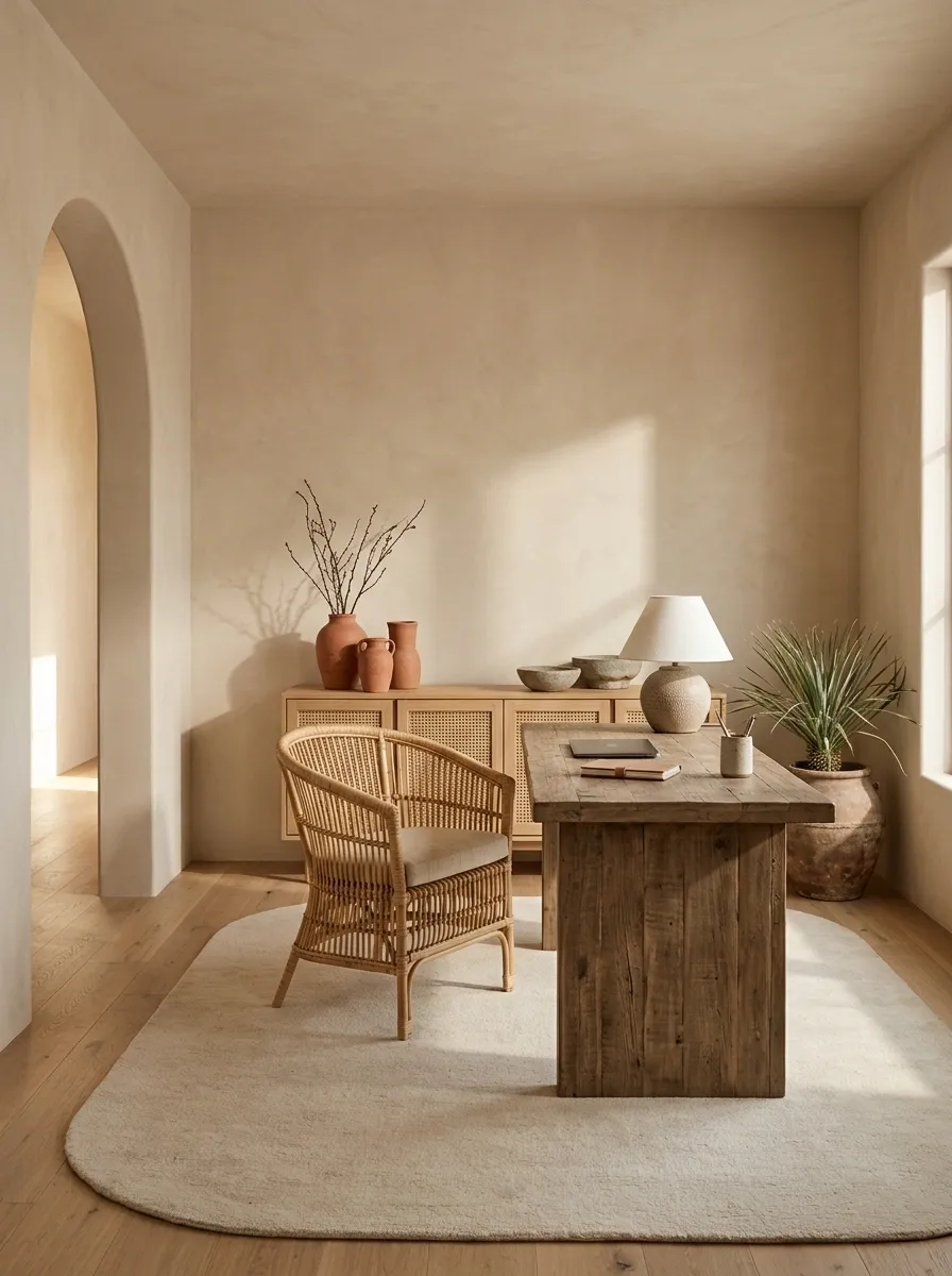 Desert Boho Office With Arched Architecture