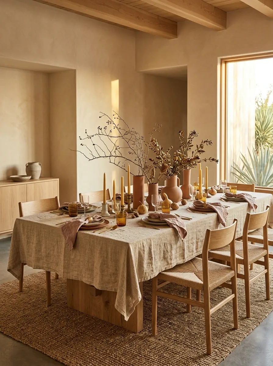 Desert Modern Thanksgiving in Clay, Blush, and Sand