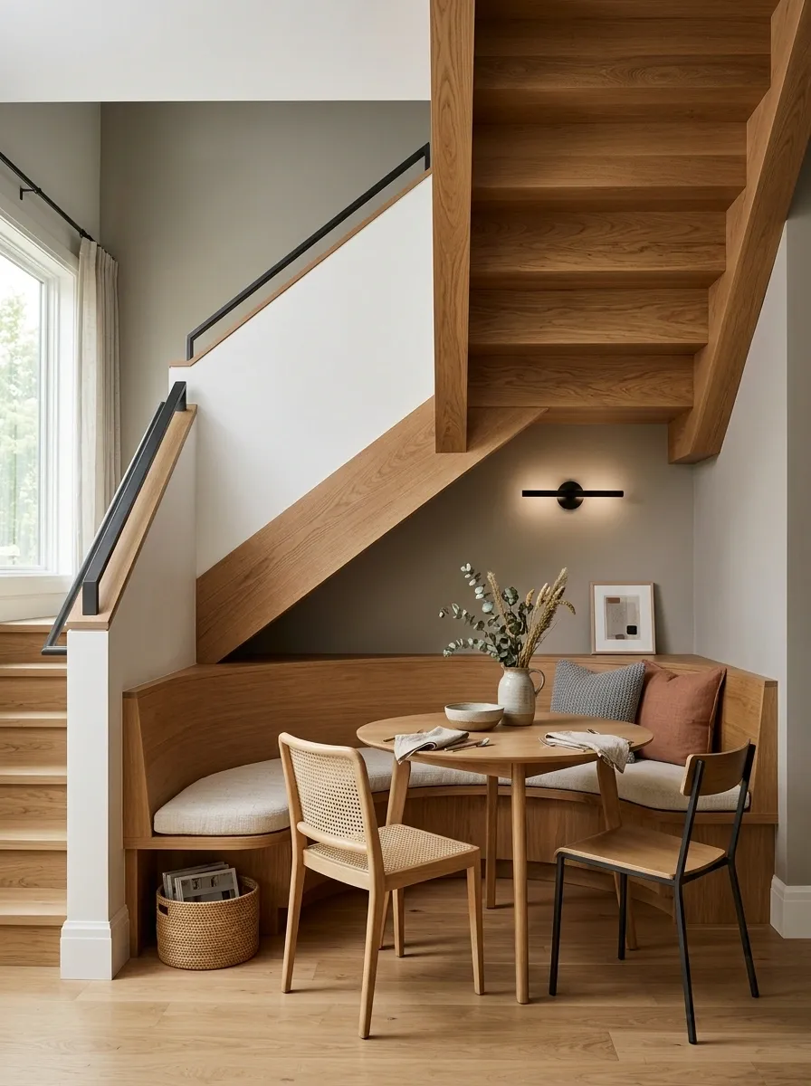 Dining Nook Under a Staircase