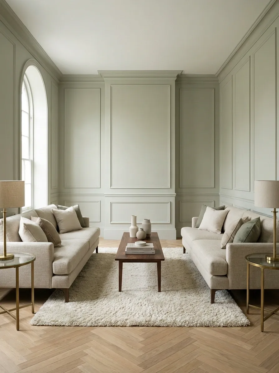 Double-Sofa Arrangement With a Central Conversation Zone