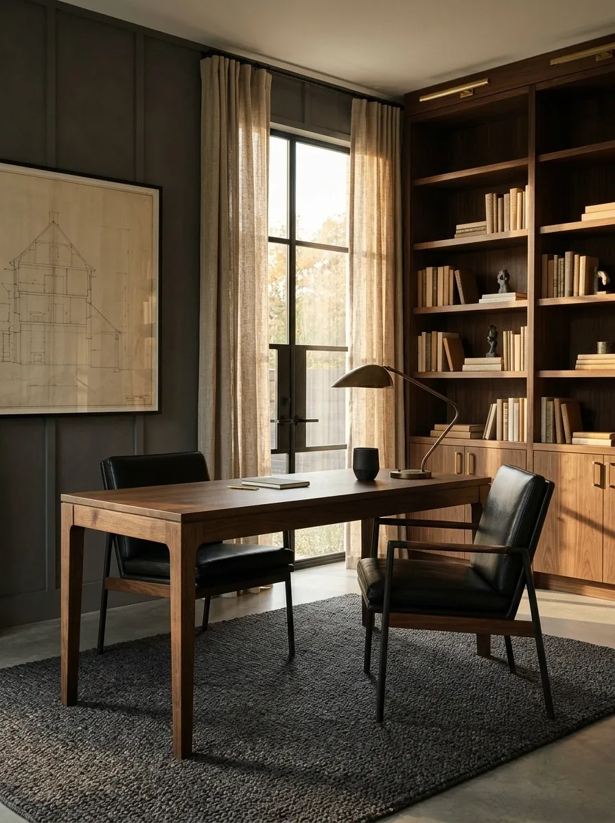 Finish With One Distinctive Detail Instead of Masculine Decor Clichés