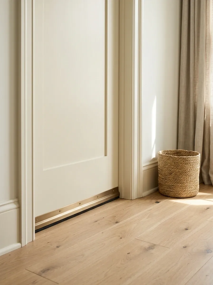 Fit a door sweep to close the bottom gap