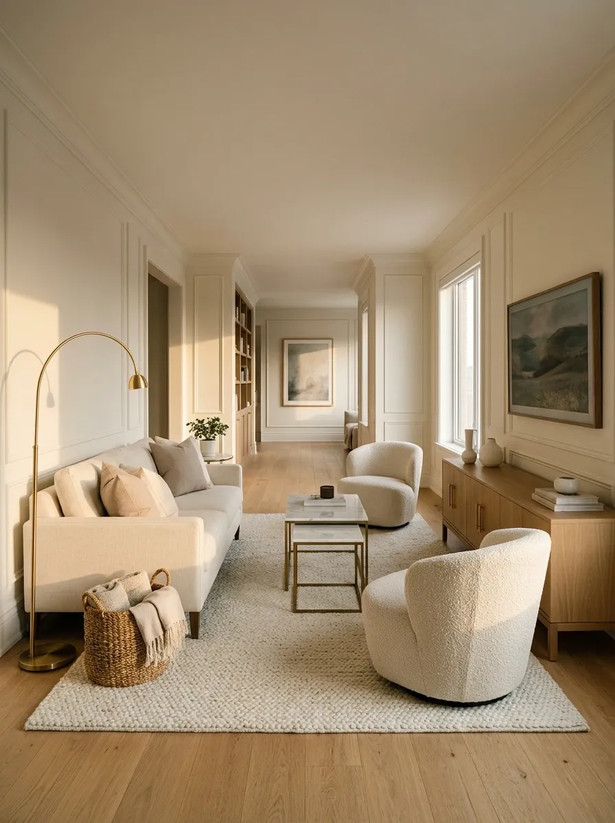Flexible Living Room That Switches Between Conversation and Movie Nights