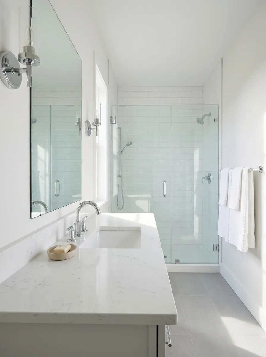 Give the Bathroom a Clean, Fresh Finish