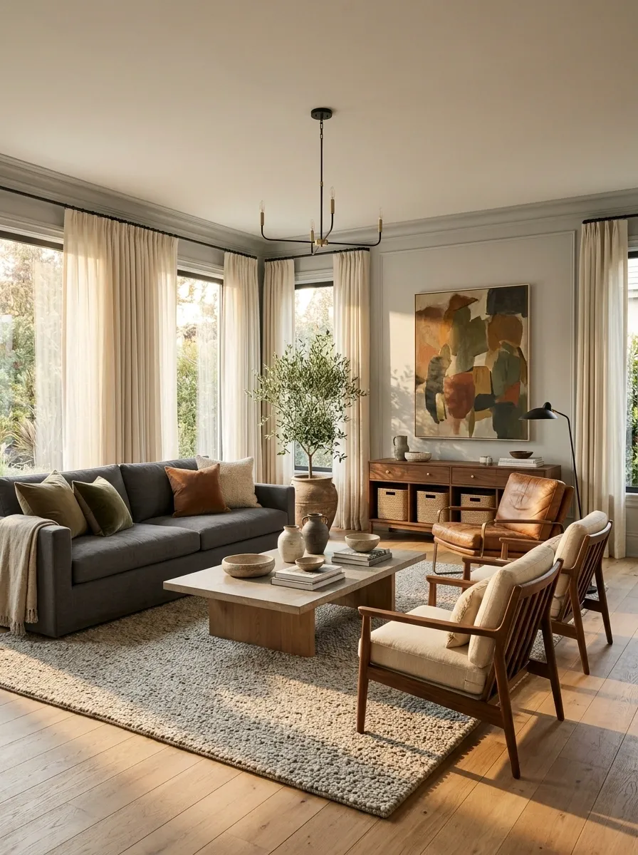 Gray-on-Gray Rooms With No Warmth or Contrast