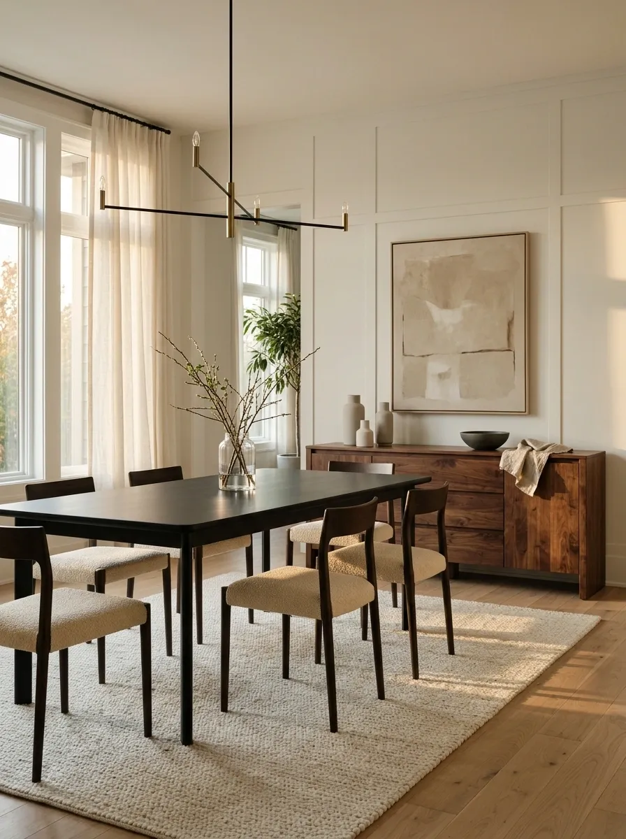 Ground the Room With a Deep Wood Sideboard
