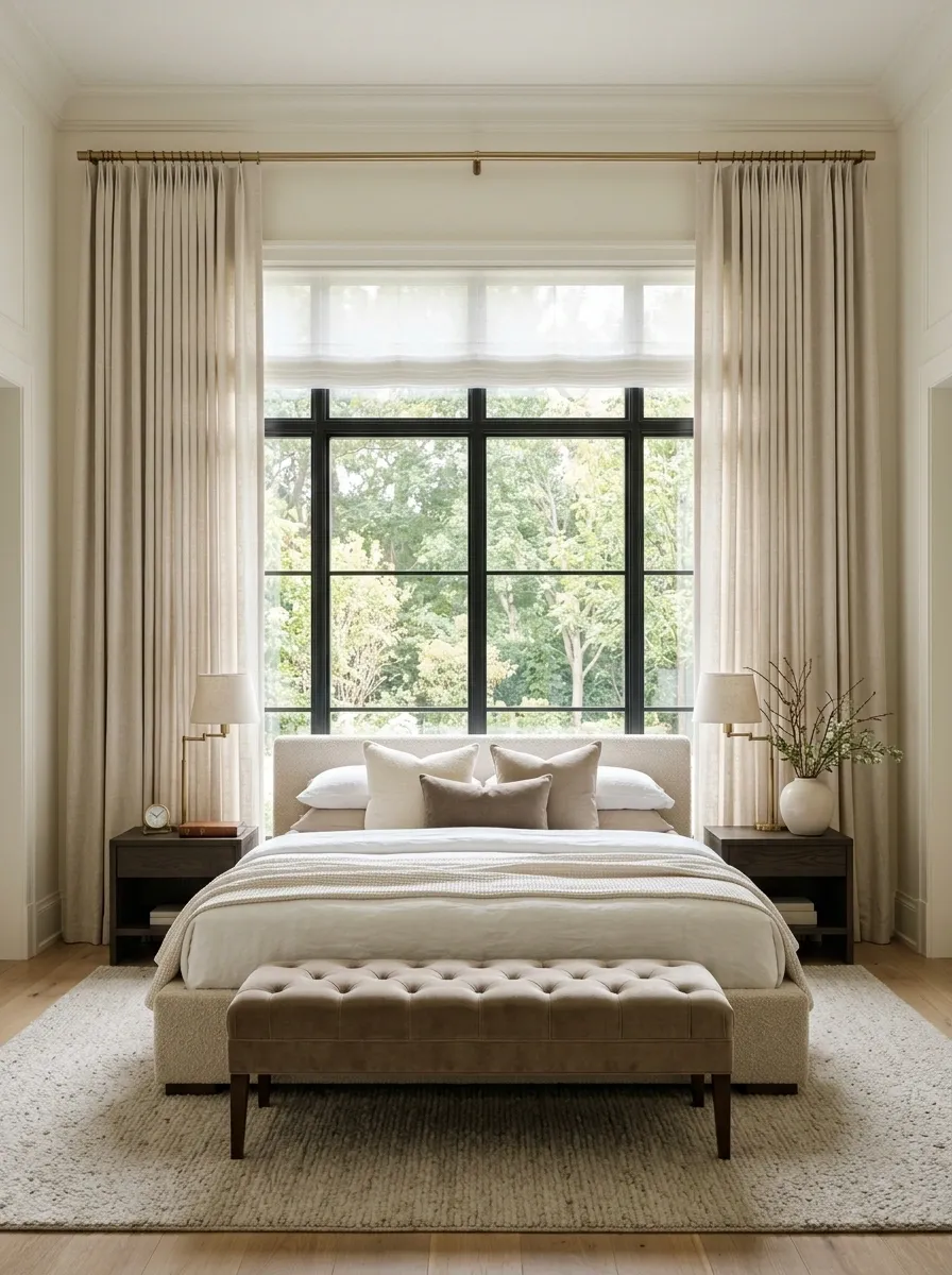 Hang Curtains Higher and Wider Than the Window