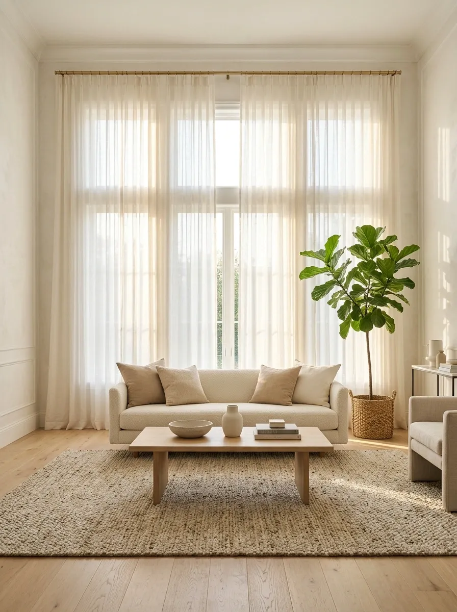 Hang Sheer Curtains That Let Daylight Reach the Whole Room