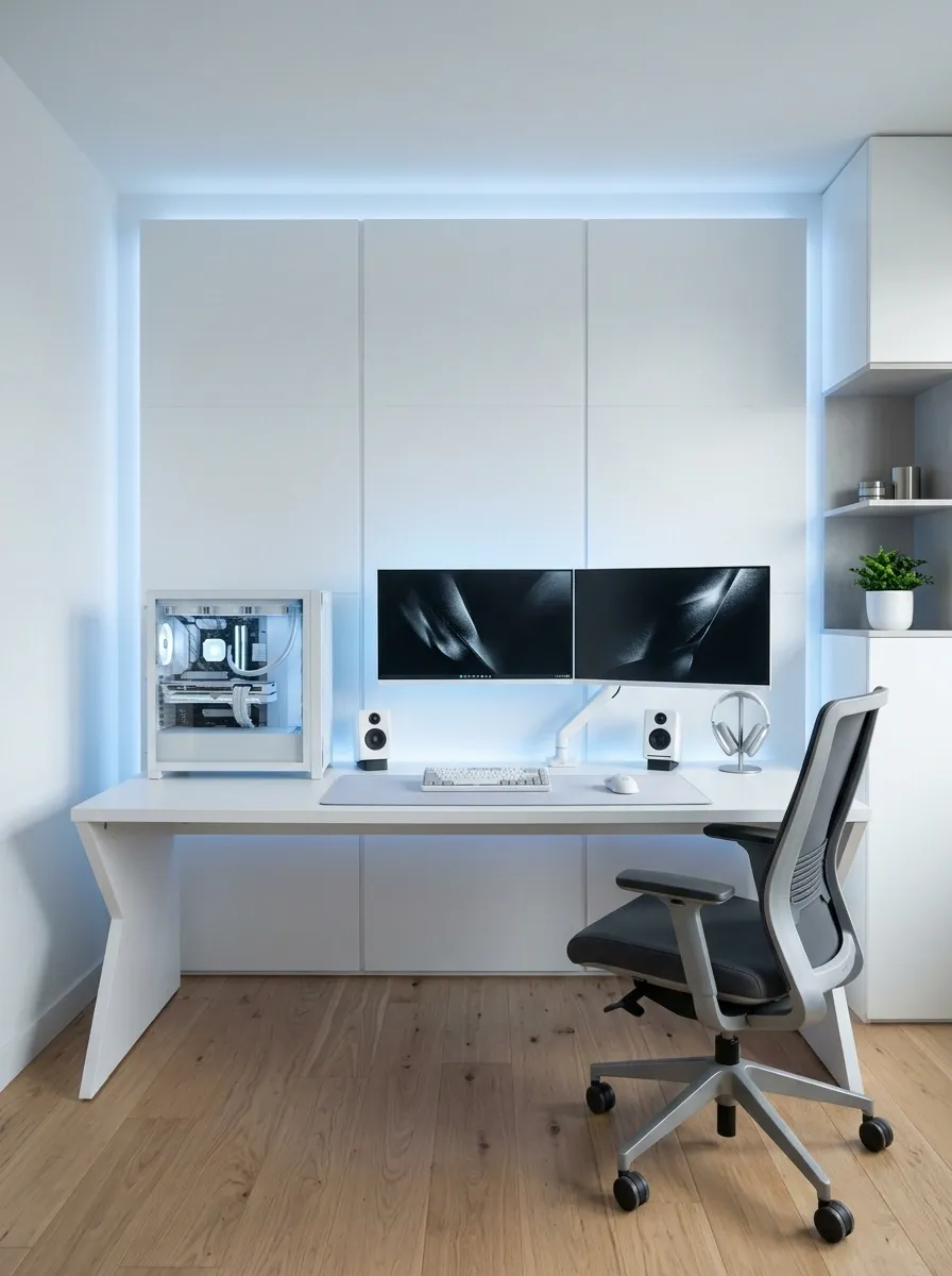 Icy Blue Futuristic White Battlestation