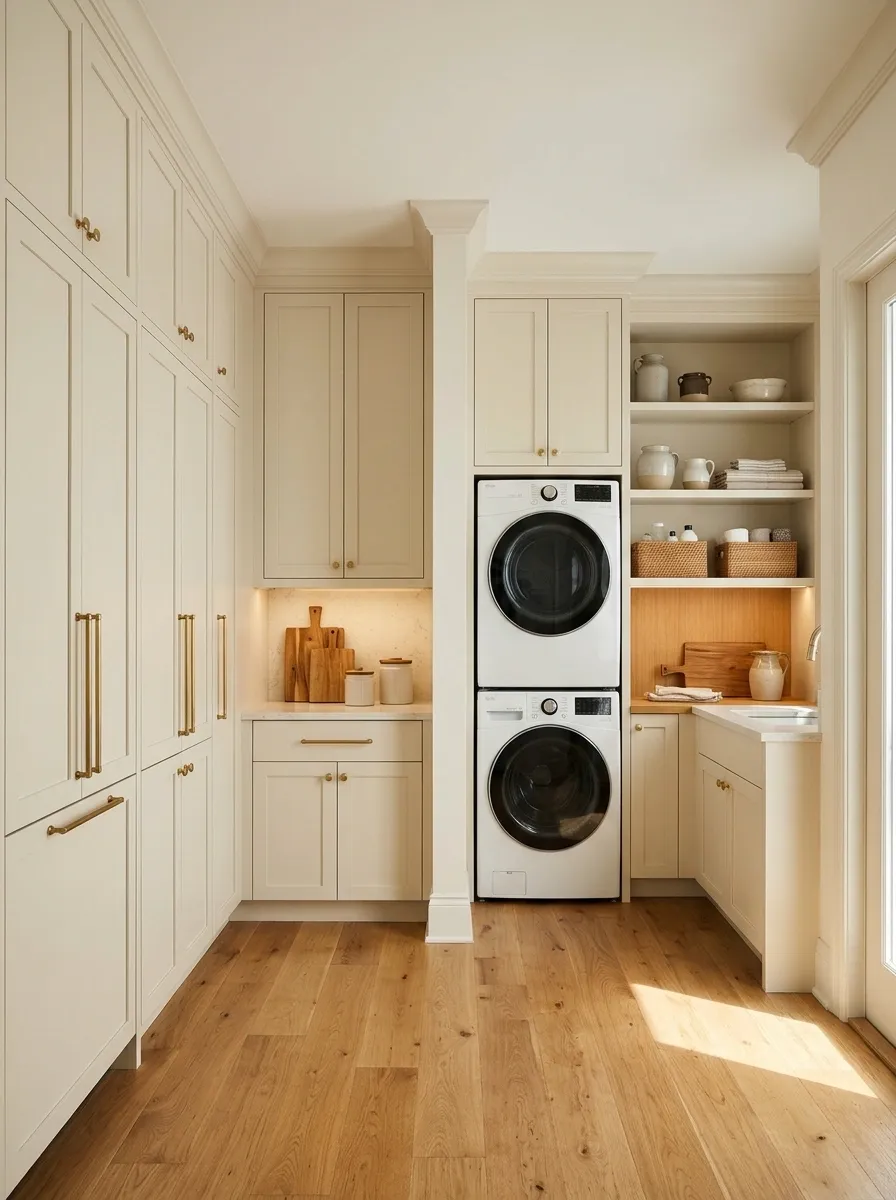 Laundry Pantry With Two Distinct Storage Bays