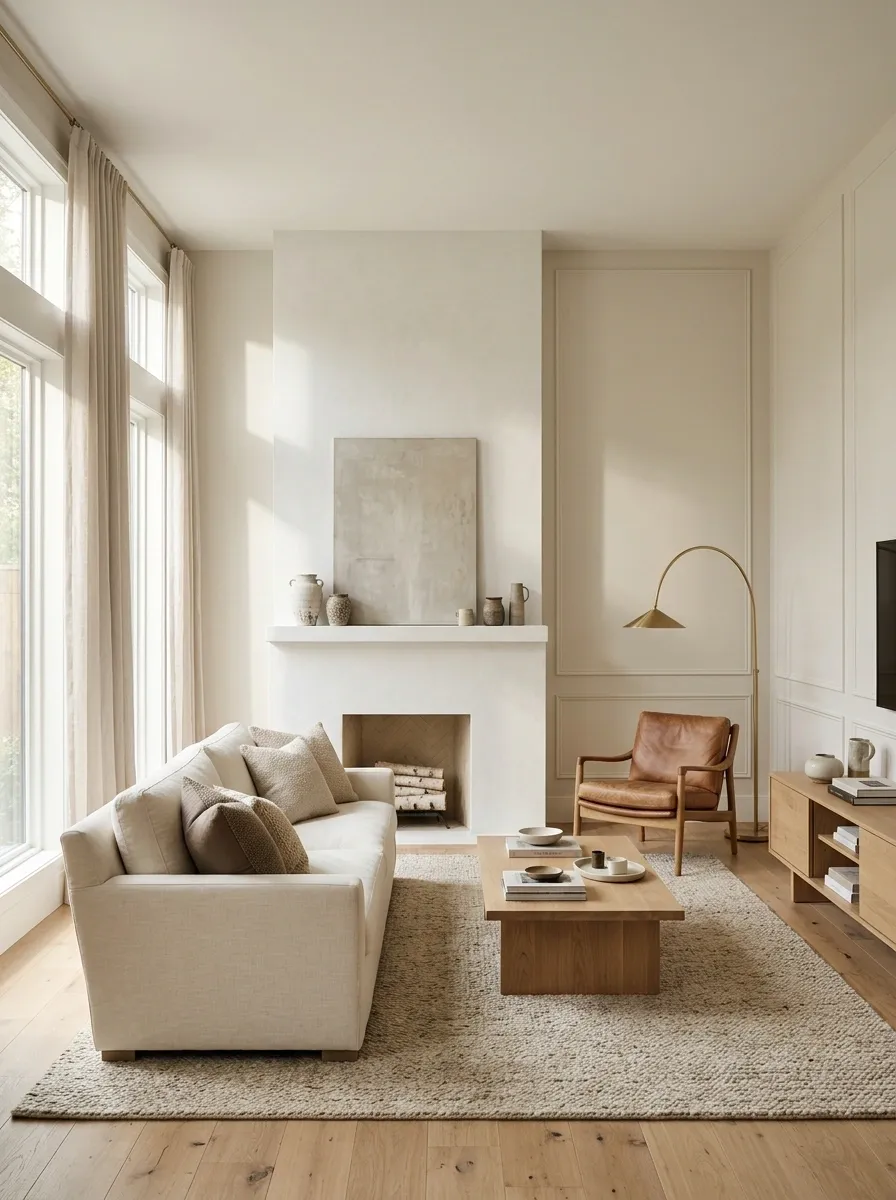 Living Room With an Off-Center Fireplace