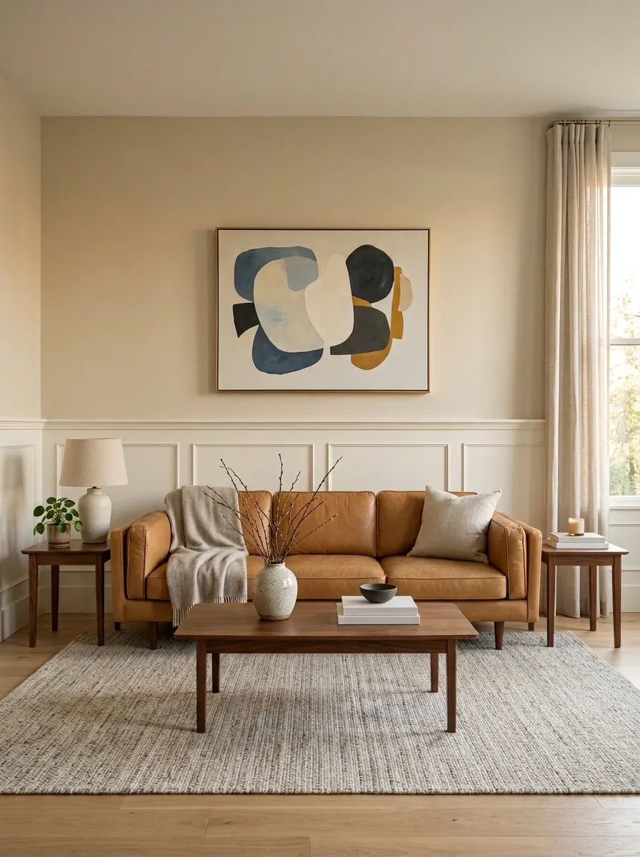Low Wainscoting With a Distinctive Picture Rail