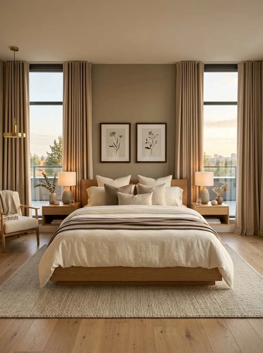 Make the Bed the Same Color Family as the Curtains