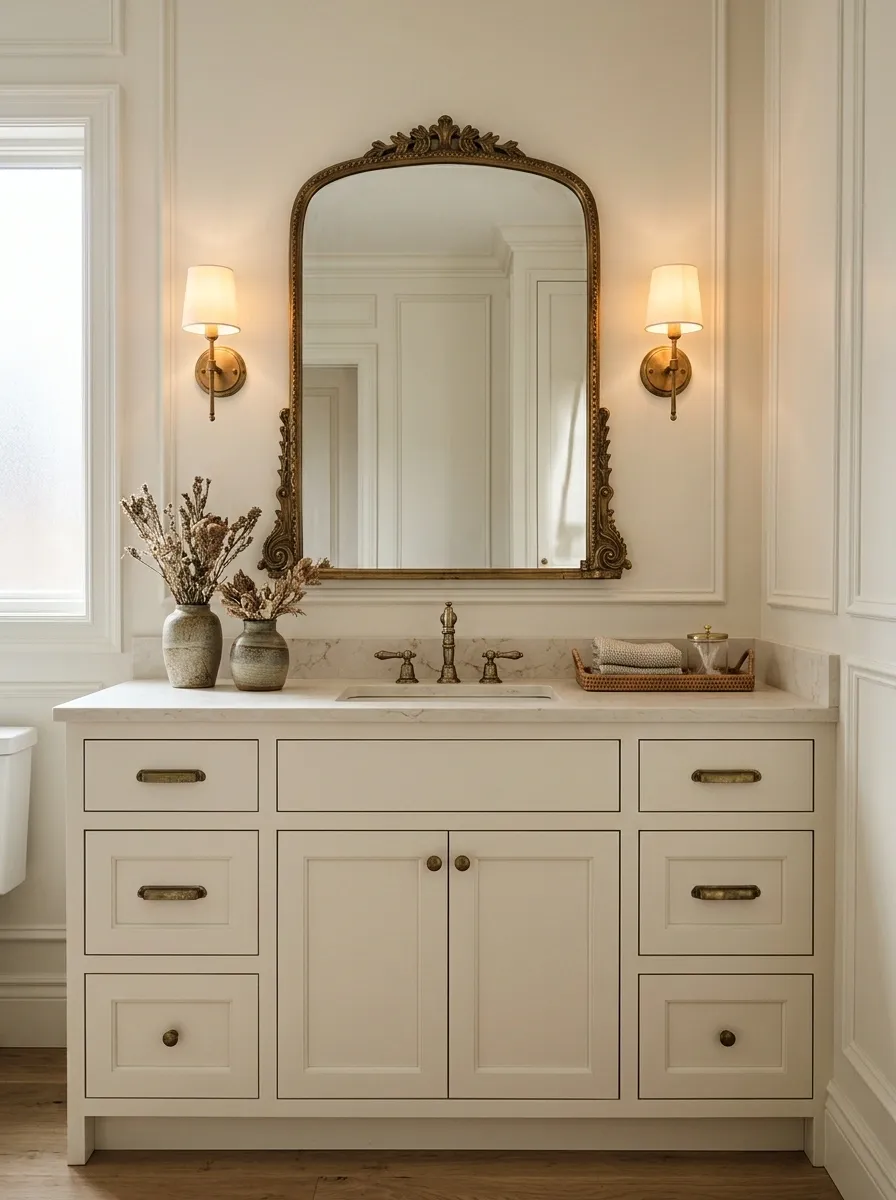 Match the Brass Finish to the Bathroom's Style