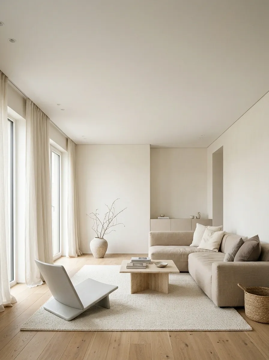 Matte Stretch Ceiling in a Contemporary Apartment